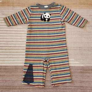 🌻5/$25🌻 Rainbow panda romper w/ visible mending